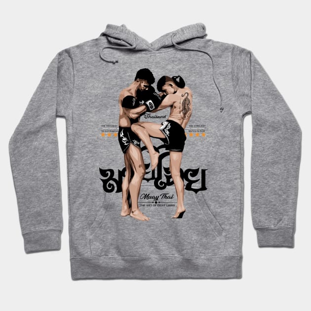 Muay Thai Tha Art of Eight Limbs Hoodie by KewaleeTee